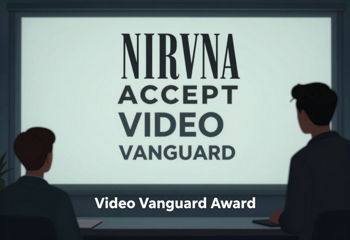 Nirvana Accept MTV Video Vanguard Award — Without a Performance